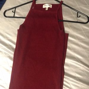 Burgundy fitted dress